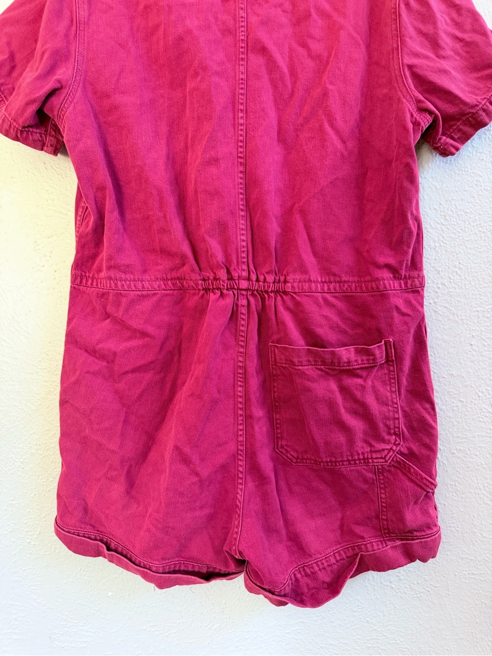 AMO Red Short-Sleeve Zip Front Romper - Picture 7 of 9